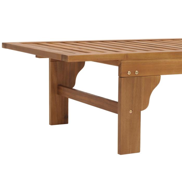 Sonnenliege HWC-N48, Relaxliege Gartenliege Liegestuhl, Massiv-Holz Akazie MVG-zertifiziert