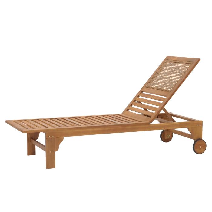Sonnenliege HWC-N48, Relaxliege Gartenliege Liegestuhl, Massiv-Holz Akazie MVG-zertifiziert