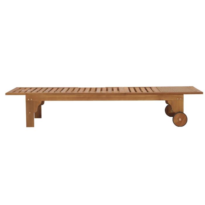 Sonnenliege HWC-N48, Relaxliege Gartenliege Liegestuhl, Massiv-Holz Akazie MVG-zertifiziert