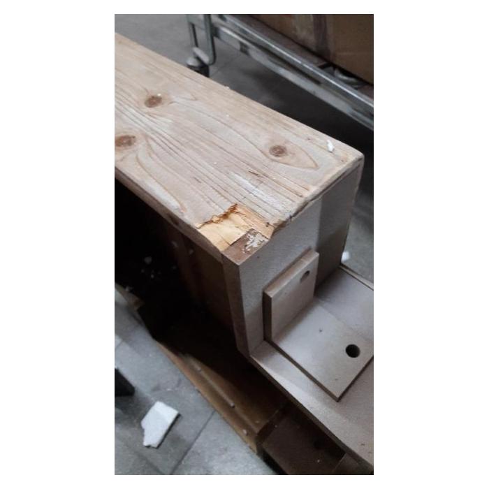 B-Ware (Kratzer/Riss, Schrauben fehlen SK5) | Couchtisch HWC-A15, Wohnzimmertisch, Tanne Holz massiv MVG ~ 70x70cm