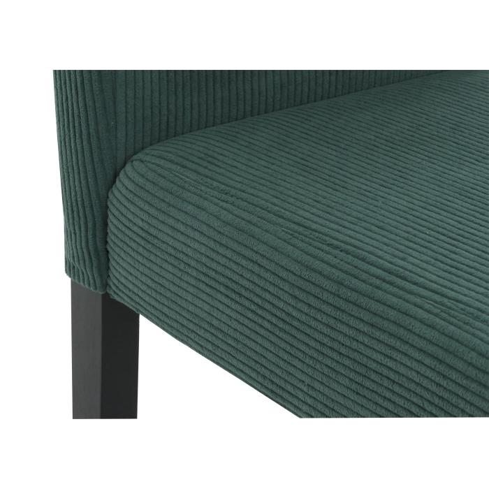 2er-Set Esszimmerstuhl Littau, Stuhl Kchenstuhl Hochlehner, Stoff/Textil Cord Holz ~ grn, dunkle Beine