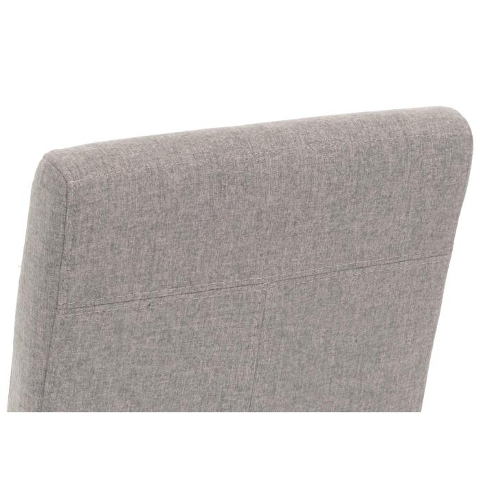 2er-Set Esszimmerstuhl HWC-N66, Stuhl Kchenstuhl Lehnstuhl Massivholz Stoff/Textil grau, weie Beine