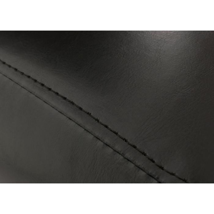 2er-Set Esszimmerstuhl HWC-N67, Stuhl Kchenstuhl Lehnstuhl Massivholz Kunstleder ~ schwarz-braun, schwarze Beine