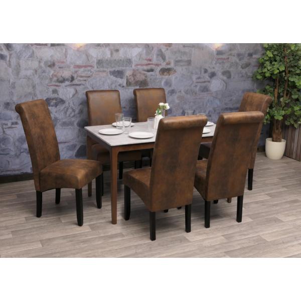 2er-Set Esszimmerstuhl HWC-N67, Stuhl Kchenstuhl Lehnstuhl Massivholz Stoff/Textil ~ Wildlederoptik, schwarze Beine