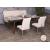Esszimmer-Set HWC-G55, 2er-Set Stuhl + Sitzbank 180cm, Edelstahl gebrstet Stoff/Textil Chenille ~ creme