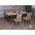 Esszimmer-Set HWC-G55, 2er-Set Stuhl + Sitzbank 180cm, Edelstahl gebrstet Stoff/Textil Chenille ~ braun
