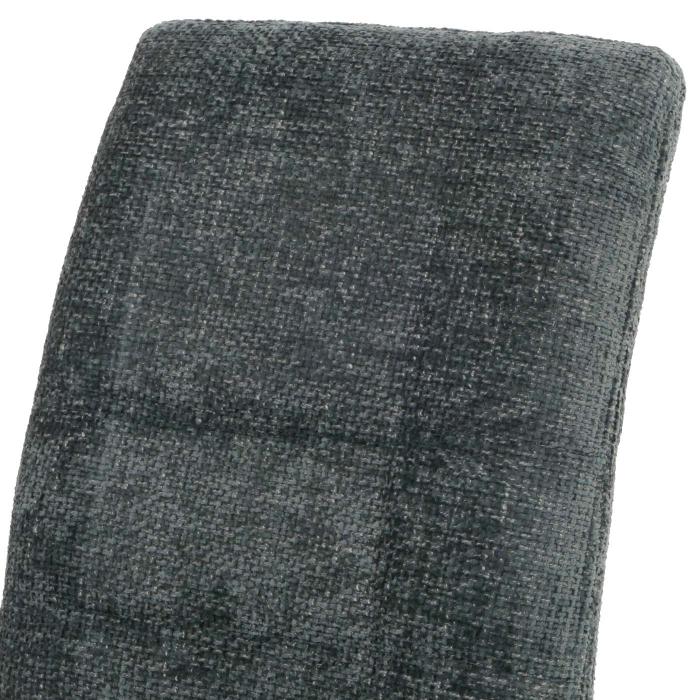 2er-Set Esszimmerstuhl HWC-G55, Kchenstuhl Lehnstuhl, Edelstahl gebrstet Stoff/Textil Chenille ko-Tex ~ blau-grn