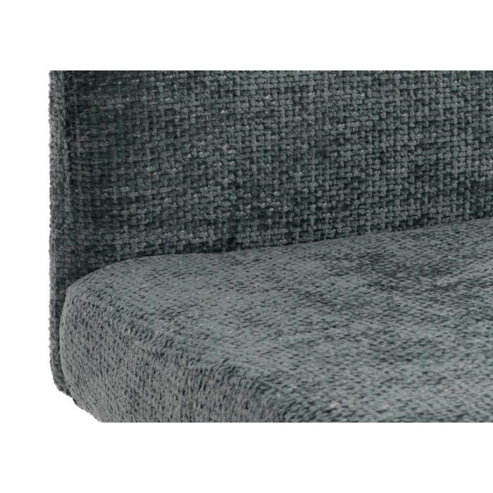 2er-Set Esszimmerstuhl HWC-G55, Kchenstuhl Lehnstuhl, Edelstahl gebrstet Stoff/Textil Chenille ko-Tex ~ blau-grn