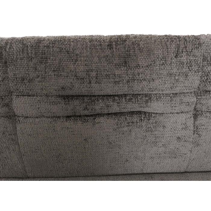 Retourenware | Sitzbank HWC-H70, Esszimmerbank Polsterbank, Lehne Stoff Chenille Edelstahl gebrstet 160cm ~ dunkelgrau