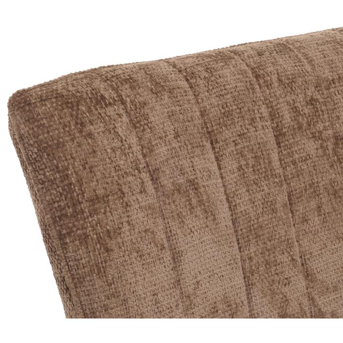 Sitzbank HWC-K16, Esszimmerbank Bank Polsterbank, Rckenlehne Stoff/Textil Chenille Metall 160cm ~ braun