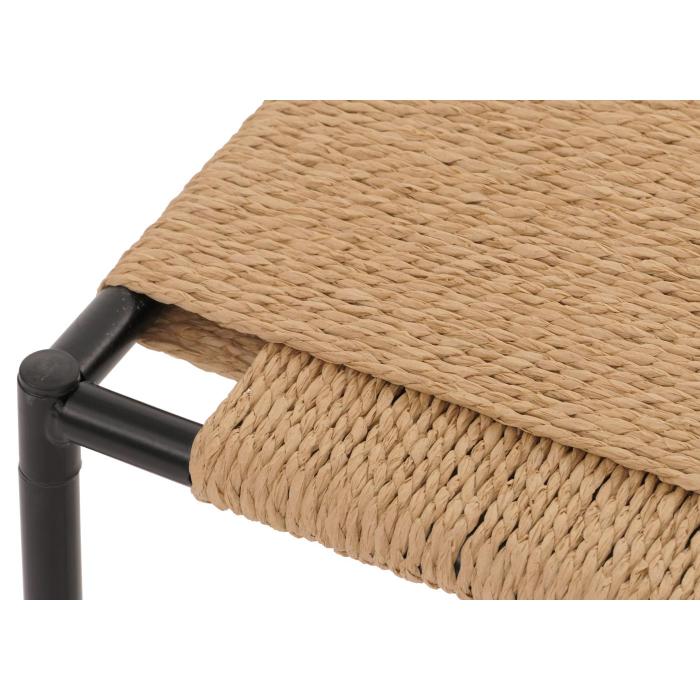 3er-Set Blumentisch HWC-N70, Beistelltisch Tisch Blumenstnder Ablage, stapelbar, Metall Papierseil ~ naturfarben