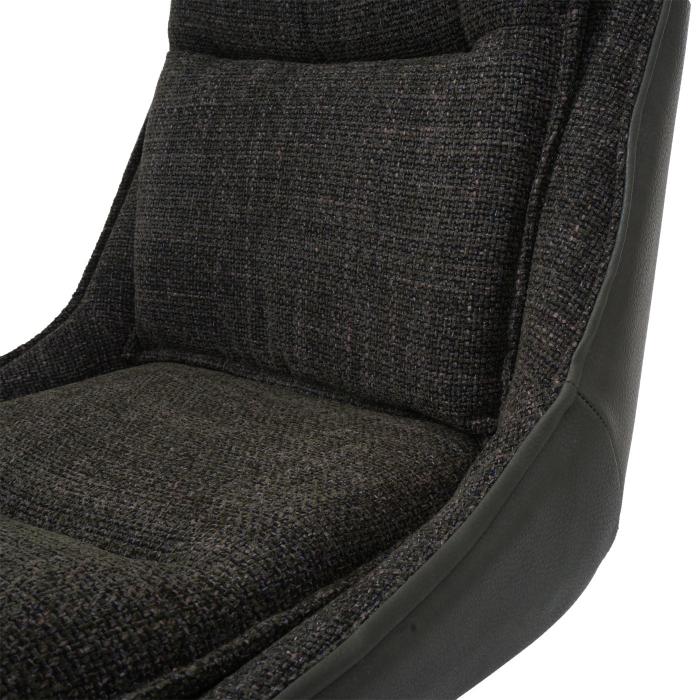 Esszimmerstuhl HWC-N71, Kchenstuhl, drehbar Auto-Return, Stoff/Textil (420g/m) ko-Tex ~ grn