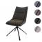 Esszimmerstuhl HWC-N71, Kchenstuhl, drehbar Auto-Return, Stoff/Textil (420g/m) ko-Tex ~ grn