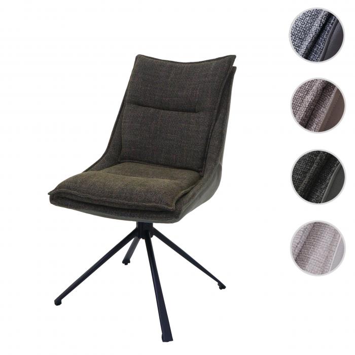 Esszimmerstuhl HWC-N71, Kchenstuhl, drehbar Auto-Return, Stoff/Textil (420g/m) ko-Tex ~ grn
