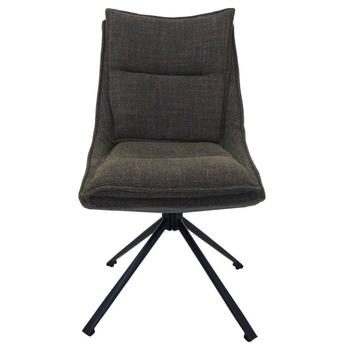 Esszimmerstuhl HWC-N71, Kchenstuhl, drehbar Auto-Return, Stoff/Textil (420g/m) ko-Tex ~ grn