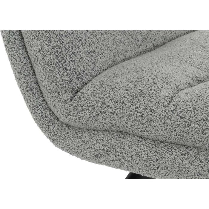 Esszimmerstuhl HWC-G66, Kchenstuhl Stuhl, drehbar Auto-Position Stoff/Textil Boucl MVG ~ hellgrau
