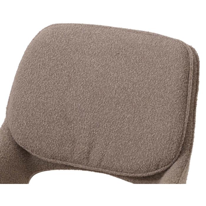 6er-Set Esszimmerstuhl HWC-N73, Kchenstuhl, drehbar Auto-Return, Stoff/Textil Boucle (540g/m) ko-Tex ~ beige