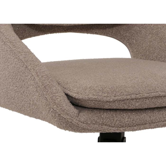 6er-Set Esszimmerstuhl HWC-N73, Kchenstuhl, drehbar Auto-Return, Stoff/Textil Boucle (540g/m) ko-Tex ~ beige