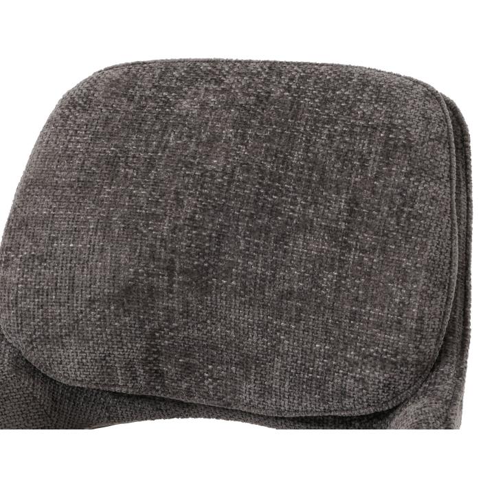 2er-Set Esszimmerstuhl HWC-N73, Kchenstuhl, drehbar Auto-Return, Stoff/Textil Chenille (490g/m) ko-Tex ~ dunkelgrau