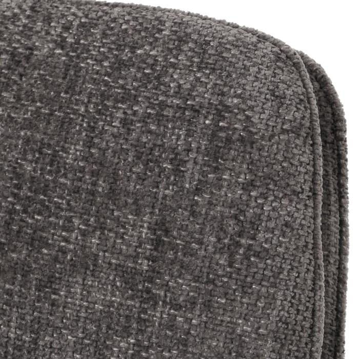 2er-Set Esszimmerstuhl HWC-N73, Kchenstuhl, drehbar Auto-Return, Stoff/Textil Chenille (490g/m) ko-Tex ~ dunkelgrau