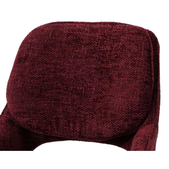 2er-Set Esszimmerstuhl HWC-N73, Kchenstuhl, drehbar Auto-Return, Stoff/Textil Chenille (490g/m) ko-Tex ~ bordeaux