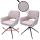 2er-Set Esszimmerstuhl HWC-N74, Kchenstuhl, drehbar Auto-Return, Stoff Boucl (540g/m) ko-Tex ~ beige