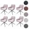 6er-Set Esszimmerstuhl HWC-N74, Kchenstuhl, drehbar Auto-Return, Stoff Boucl (540g/m) ko-Tex ~ beige