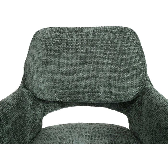 2er-Set Esszimmerstuhl HWC-N74, Kchenstuhl, drehbar Auto-Return, Stoff Chenille (490g/m) ko-Tex ~ grn