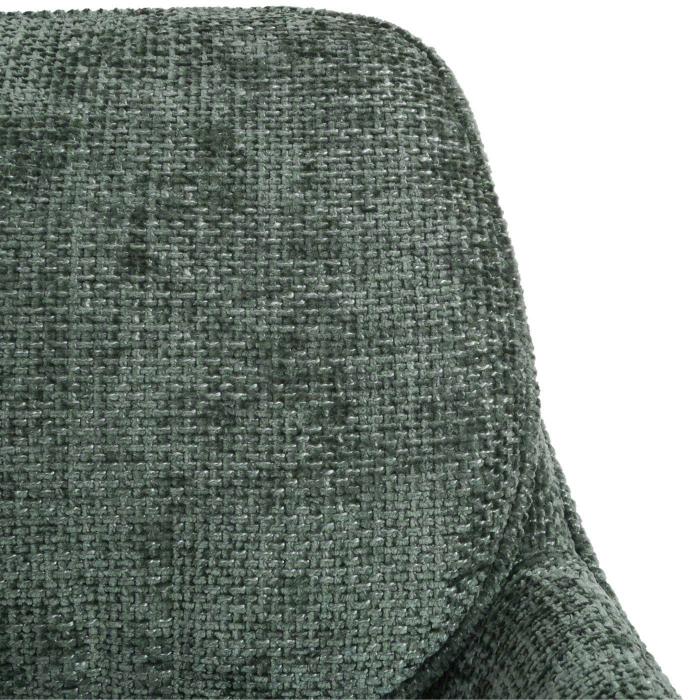 2er-Set Esszimmerstuhl HWC-N74, Kchenstuhl, drehbar Auto-Return, Stoff Chenille (490g/m) ko-Tex ~ grn