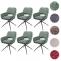 6er-Set Esszimmerstuhl HWC-N74, Kchenstuhl, drehbar Auto-Return, Stoff Chenille (490g/m) ko-Tex ~ grn