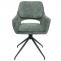 2er-Set Esszimmerstuhl HWC-N74, Kchenstuhl, drehbar Auto-Return, Stoff Chenille (490g/m) ko-Tex ~ grn