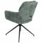 2er-Set Esszimmerstuhl HWC-N74, Kchenstuhl, drehbar Auto-Return, Stoff Chenille (490g/m) ko-Tex ~ grn