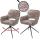 2er-Set Esszimmerstuhl HWC-N74, Kchenstuhl, drehbar Auto-Return, Stoff Chenille (490g/m) ko-Tex ~ braun