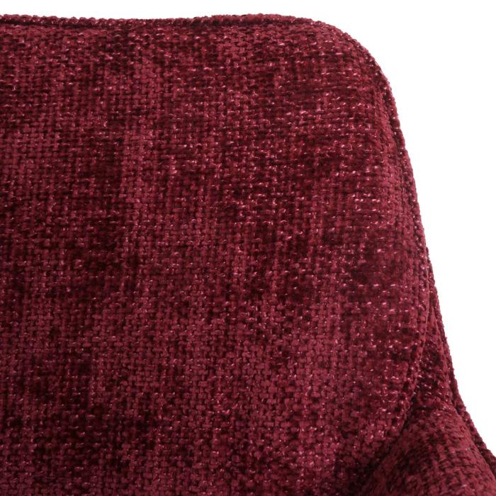2er-Set Esszimmerstuhl HWC-N74, Kchenstuhl, drehbar Auto-Return, Stoff Chenille (490g/m) ko-Tex ~ bordeaux