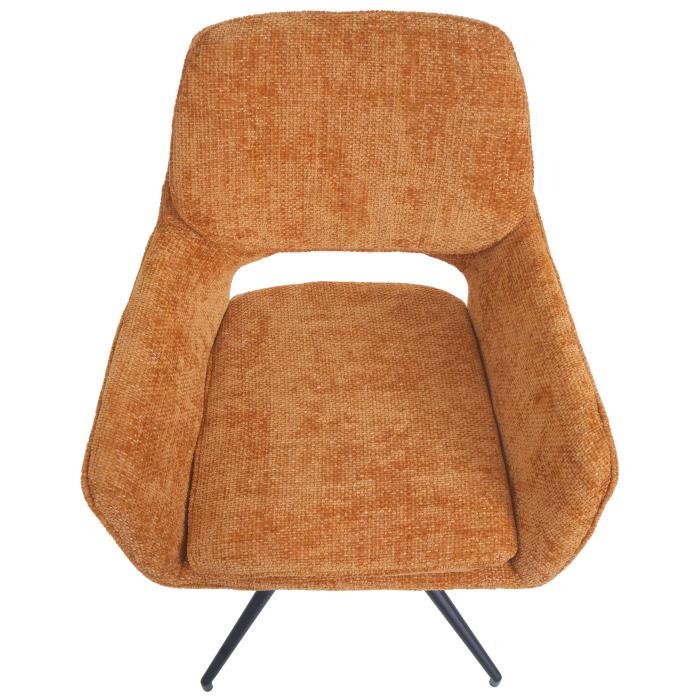 2er-Set Esszimmerstuhl HWC-N74, Kchenstuhl, drehbar Auto-Return, Stoff Chenille (490g/m) ko-Tex ~ ocker-gelb