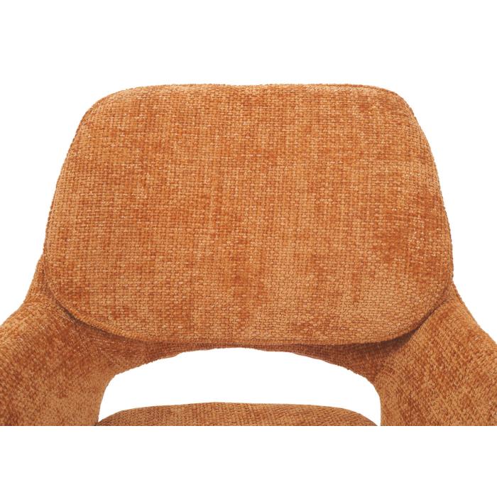 2er-Set Esszimmerstuhl HWC-N74, Kchenstuhl, drehbar Auto-Return, Stoff Chenille (490g/m) ko-Tex ~ ocker-gelb