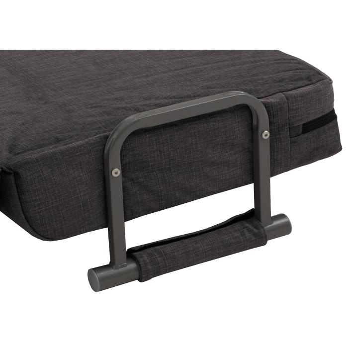 Schlafsessel HWC-K29, Klappsessel Schlafsofa Gstebett, Liegeflche 190x100cm, Stoff Chenille (370g/m) ~ dunkelgrau