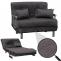 Schlafsessel HWC-K29, Klappsessel Schlafsofa Gstebett, Liegeflche 190x100cm, Stoff Chenille (370g/m) ~ dunkelgrau