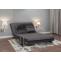 Schlafsessel HWC-K29, Klappsessel Schlafsofa Gstebett, Liegeflche 190x100cm, Stoff Chenille (370g/m) ~ dunkelgrau