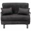 Schlafsessel HWC-K29, Klappsessel Schlafsofa Gstebett, Liegeflche 190x100cm, Stoff Chenille (370g/m) ~ dunkelgrau