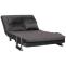 Schlafsessel HWC-K29, Klappsessel Schlafsofa Gstebett, Liegeflche 190x100cm, Stoff Chenille (370g/m) ~ dunkelgrau