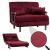 Schlafsessel HWC-K29, Klappsessel Schlafsofa Gstebett, Liegeflche 190x100cm, Stoff Chenille (370g/m) ~ bordeaux