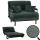 Schlafsessel HWC-K29, Klappsessel Schlafsofa Gstebett, Liegeflche 190x100cm, Stoff Cord (330g/m) ~ grn