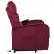 Fernsehsessel HWC-K62, Sessel Relaxsessel TV-Sessel, Liegefunktion Aufstehhilfe elektrisch, Metall Chenille ~ bordeaux
