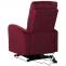 Fernsehsessel HWC-K62, Sessel Relaxsessel TV-Sessel, Liegefunktion Aufstehhilfe elektrisch, Metall Chenille ~ bordeaux