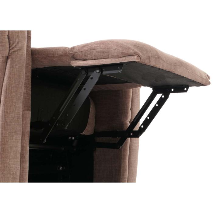 Retourenware | Fernsehsessel HWC-K63, Sessel Liegefunktion Aufstehhilfe Massage Heizfunktion 220g/m Chenille ~ braun