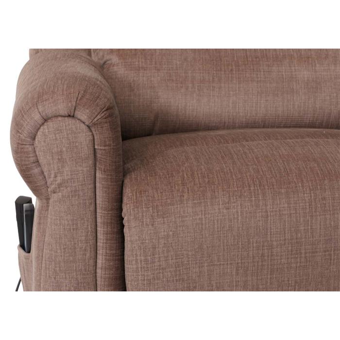 Retourenware | Fernsehsessel HWC-K63, Sessel Liegefunktion Aufstehhilfe Massage Heizfunktion 220g/m Chenille ~ braun