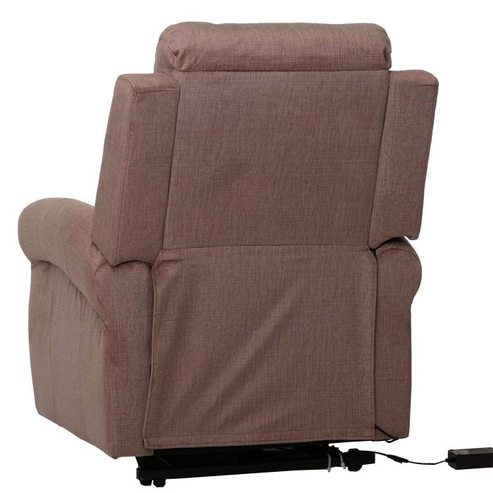 Retourenware | Fernsehsessel HWC-K63, Sessel Liegefunktion Aufstehhilfe Massage Heizfunktion 220g/m Chenille ~ braun