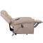 Fernsehsessel HWC-K63, Relaxsessel, Liegefunktion Aufstehhilfe Massage Heizfunktion, Stoff 220g/m Chenille ~ creme