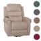 Fernsehsessel HWC-K63, Relaxsessel, Liegefunktion Aufstehhilfe Massage Heizfunktion, Stoff 220g/m Chenille ~ creme